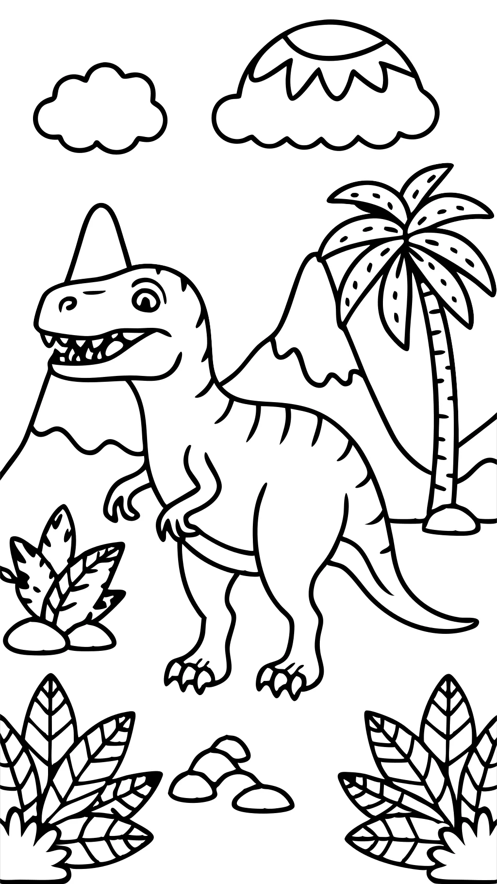 Página para colorear t rex